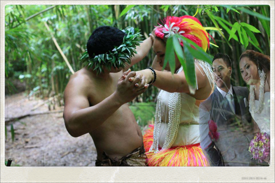 forest photo with bride and groom transluscent